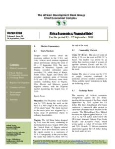 The African Development Bank Group Chief Economist Complex Market Brief  Africa Economic & Financial Brief