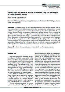 JASs Reports Journal of Anthropological Sciences Vol[removed]), pp[removed]