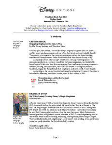 Frankfurt Book Fair 2013 Rights Guide Summer 2013 – Summer 2014