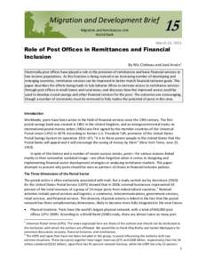 Migration and Development Brief Migration and Remittances Unit World Bank 15