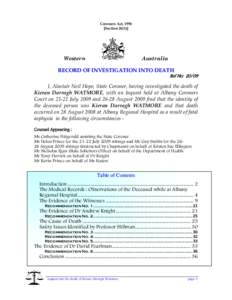 Coroners Act, 1996 [Section[removed]Western  Australia