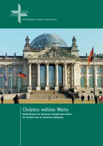 Die Evangelische Allianz in Deutschland  Christen wählen Werte