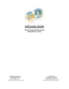 Gulf County, Florida Annual Financial Statements September 30, 2010 Roberson & Associates, P.A. Certified Public Accountants