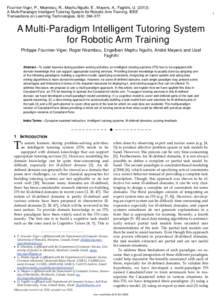 A Multi-Paradigm Intelligent Tutoring System for Robotic Arm Training