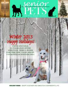 Senior Pets: All They Need is Love - Winter[removed]Volume 8: Issue 4)
