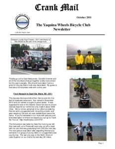 Crank Mail October 2011 The Yaquina Wheels Bicycle Club Newsletter Newport Loyalty Days Parade—2011 with thanks to