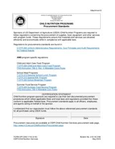 United States Department of Agriculture / School meal programs in the United States / Federal assistance in the United States / Agriculture in the United States / United States federal executive departments / Economy of the United States / Child and Adult Care Food Program / Child nutrition programs / National School Lunch Act / Washington State Office of Superintendent of Public Instruction