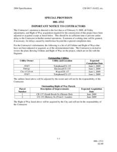 Special Provision Template