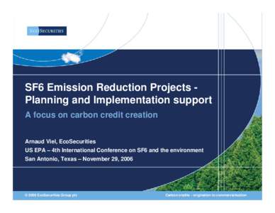 SF6 Emission Reduction Projects -Planning and Implementation support