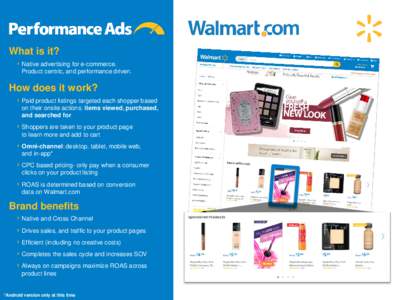 What is it? › Native advertising for e-commerce. Product centric, and performance driven. How does it work? › Paid product listings targeted each shopper based