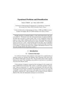 Equational Problems and Disunification  