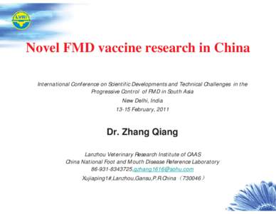 Novel FMD vaccine research in China