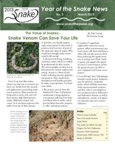 Year of the Snake News No. 3 March 2013