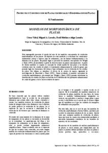 PROYECTOS Y CONSTRUCCIÓN DE PLAYAS ARTIFICIALES Y REGENERACIÓN DE PLAYAS ll. Fundamentos