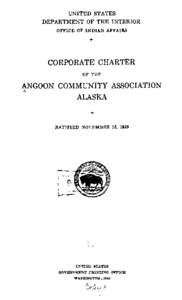 Corporate Charter of the Angoon Community Association