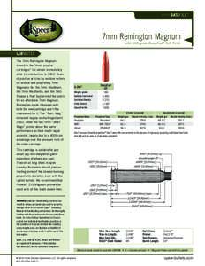 DATAFILE™  7mm Remington Magnum with 160-grain DeepCurl ® Soft Point  LABNOTES