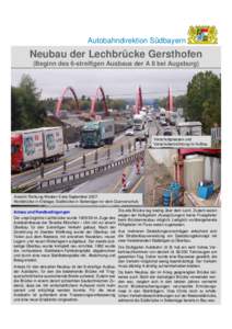 Autobahndirektion Südbayern  Neubau der Lechbrücke Gersthofen