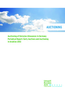 Periodical Report: Early Auctions and Auctioning in Aviation 2012