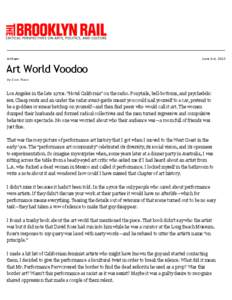 Art World Voodoo - The Brooklyn Rail