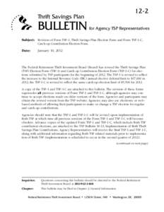 12-2  Thrift Savings Plan BULLETIN