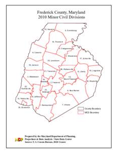 Frederick County, Maryland 2010 Minor Civil Divisions 10, Hauvers 5, Emmitsburg