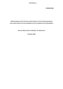 APPENDIX A  [RS2006-SR05] CANS (Complaints of the Arm, Neck and/or Shoulder): Causal relationship between work-related activities and the development of nerve entrapments and tendinopathies