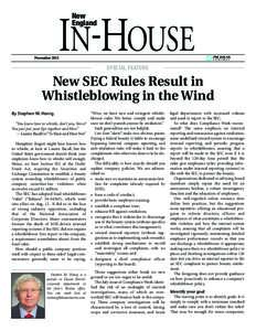 New SEC Rules Result in Whistleblowing in the Wind