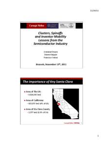 Clusters, Spinoffs and Inventor Mobility. Lessons from the Semiconductor Industry - Slides