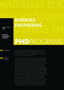 Politecnico di Milano / Materials science / Institute for Chemical-Physical Processes