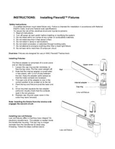 INSTRUCTIONS:  Installing Flexrail2™ Fixtures Safety Instructions: A qualified electrician must install fixture only. Fixture is intended for installation in accordance with National