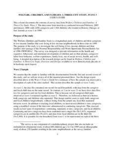 Personal life / Behavior / Fragile Families and Child Wellbeing Study / Pacific Islands Families Study / Family / Caregiver / Human behavior