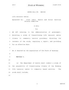 2013 General Session - Introduced Version - HB0068 - Life resource center.