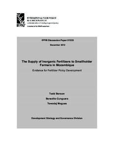 The Supply of Inorganic Fertilizers to Smallholder Farmers in Mozambique