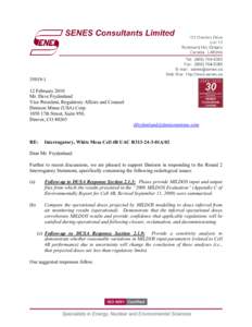 [removed]February 2010 Mr. Dave Frydenlund Vice President, Regulatory Affairs and Counsel Denison Mines (USA) Corp[removed]17th Street, Suite 950,