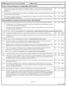 Microsoft Word - RMP Program Level 1 Process Checklist.doc