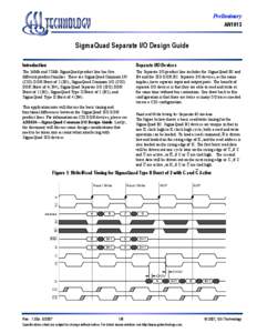 Preliminary AN1013 SigmaQuad Separate I/O Design Guide Introduction