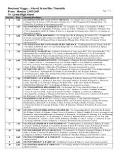 Busabout  - Altered School Bus Timetable