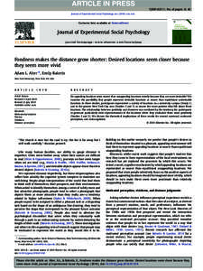YJESP-02511; No. of pages: 6; 4C: Journal of Experimental Social Psychology xxxxxx–xxx Contents lists available at ScienceDirect  Journal of Experimental Social Psychology