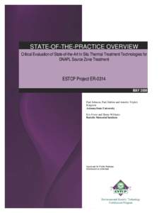 State-of-the-Practice Overview: Critical Evaluation of State-of-the-Art In Situ Thermal Treatment Technologies for DNAPL Source Zone Treatment