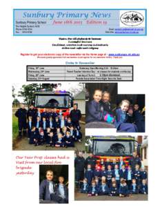 Sunbury Primary News Sunbury Primary School June 18thEdition 19