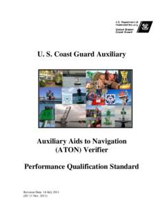 Navigational aid / Auxiliaries / Transport / Water / United States Coast Guard / Military organization / United States Coast Guard Auxiliary