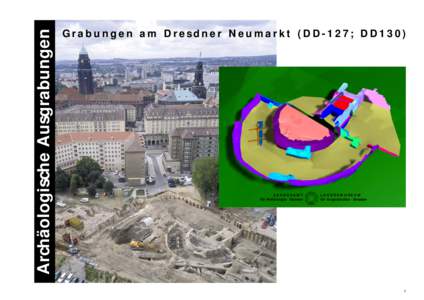 Archäologische Ausgrabungen  Grabungen am Dresdner Neumarkt (DD-127; DD130) LANDESAMT für Archäologie . Sachsen