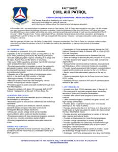 FACT SHEET CIVIL AIR PATROL