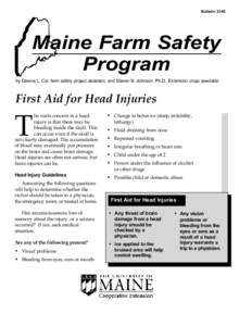 NASD: First Aid for Head Injuries