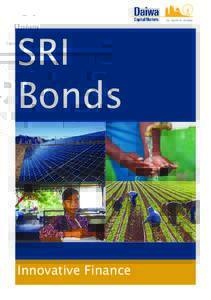 SRI Bonds Innovative Finance  SRI Bonds