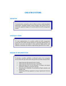 CNS/ATM SYSTEMS  DEFINITION