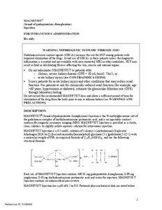 Magnevist injection label