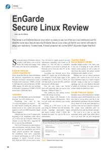 review Linux Review EnGarde Secure Linux Review Juan van der Merwe