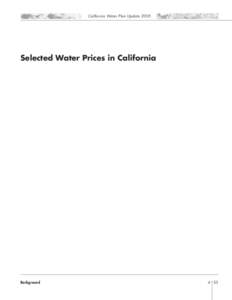 California Water Plan Update[removed]Selected Water Prices in California Background