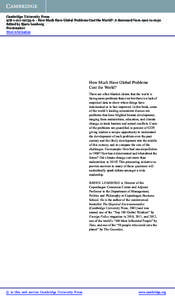 The Skeptical Environmentalist / Denmark / Environment / Copenhagen Consensus / Bjørn Lomborg / Gross domestic product / Richard Tol / Academia / Welfare economics / Danish literature / Environmental skepticism